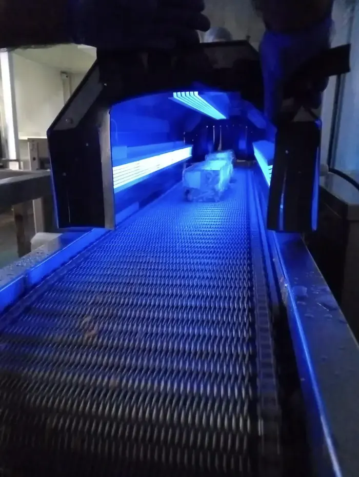Túnel de sanitización UV-C de cecinas en Don Pascual, Chillán, Chile