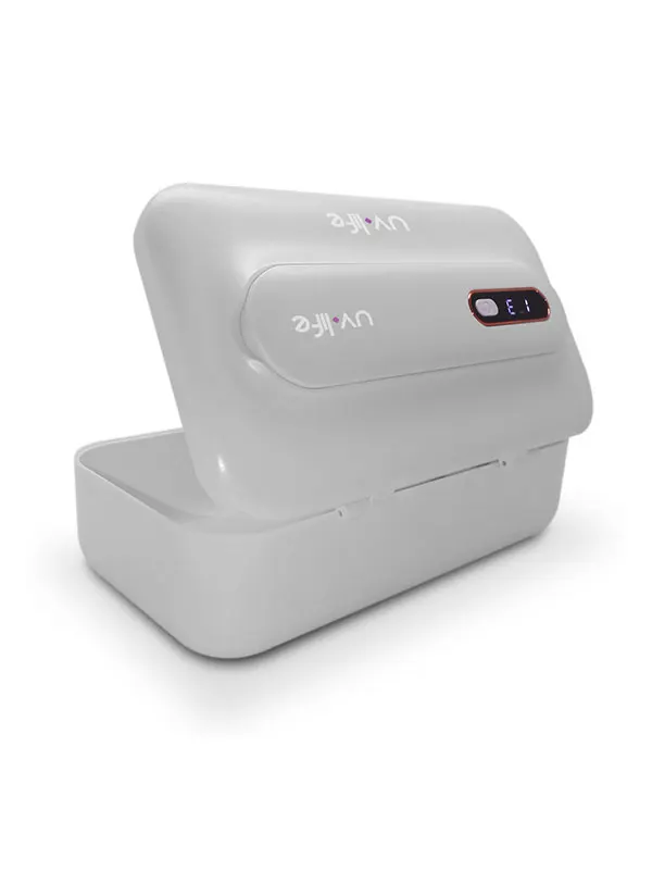 StickBox de desinfección portátil UV-Life con su recámara de desinfección abierta