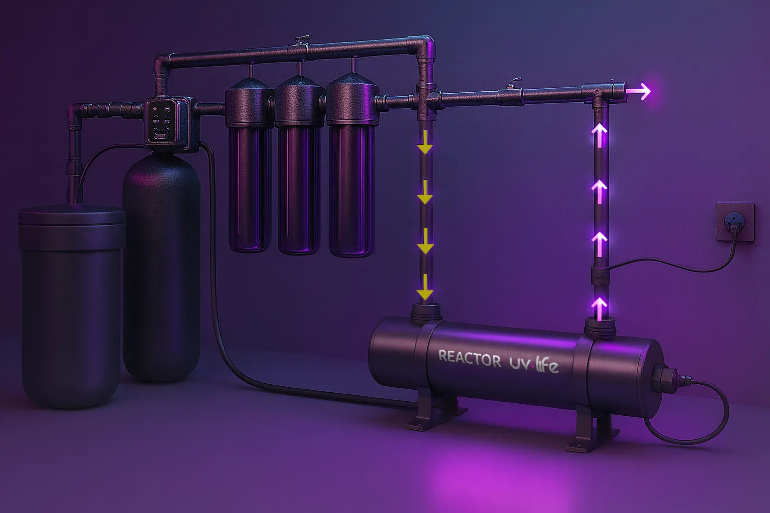 reactor ultravioleta sanitización desinfección de agua uvc uv life